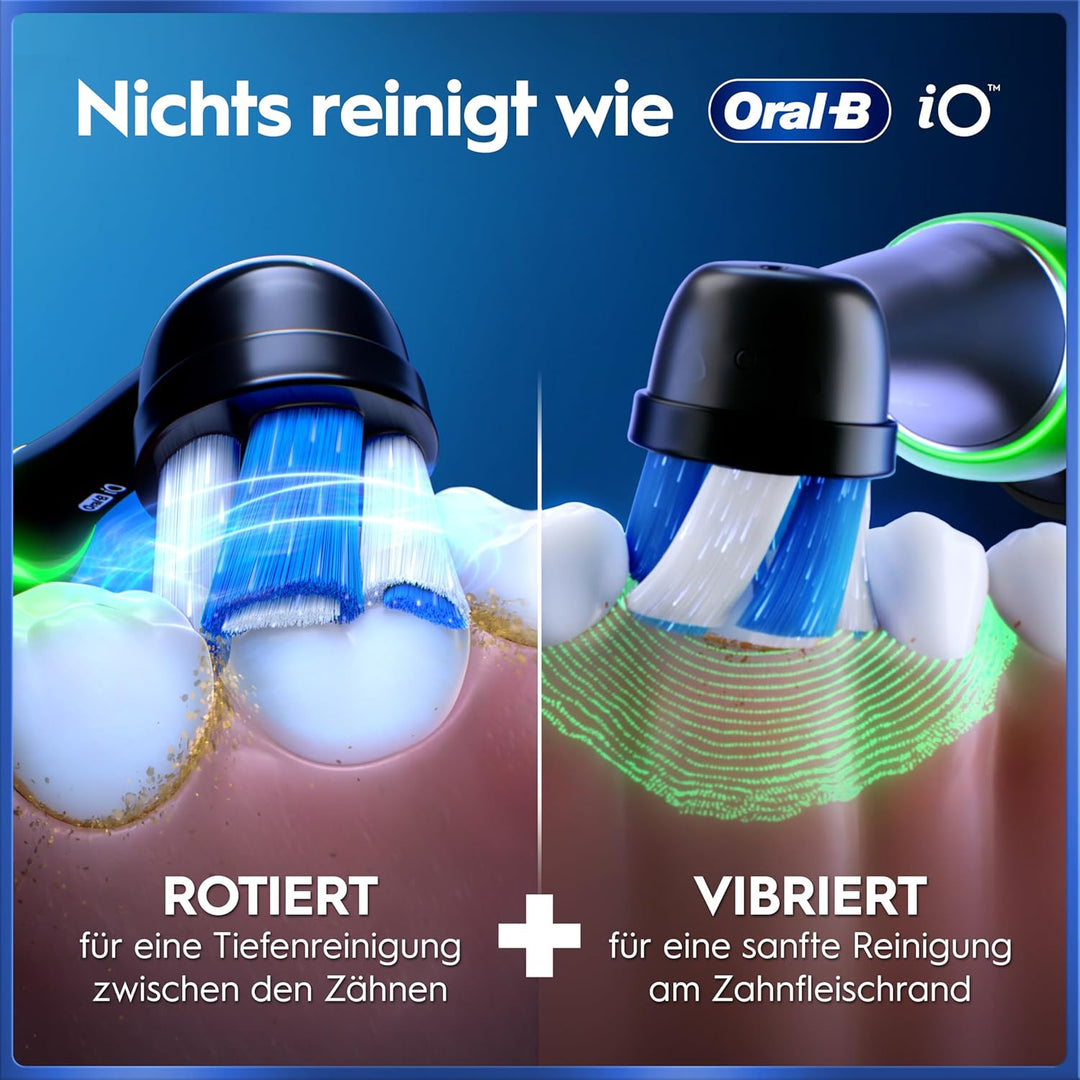 Oral-B iO Series 5 Elektrische Zahnbürste/Electric Toothbrush, Doppelpack, 2 Aufsteckbürsten, 5 Putz