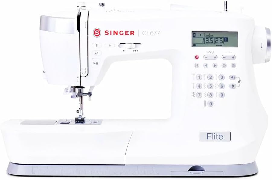 Singer Elite CE677 Computergesteuerte Touch-Tasten-Nähmaschine mit 200 integrierten Stichen und inte