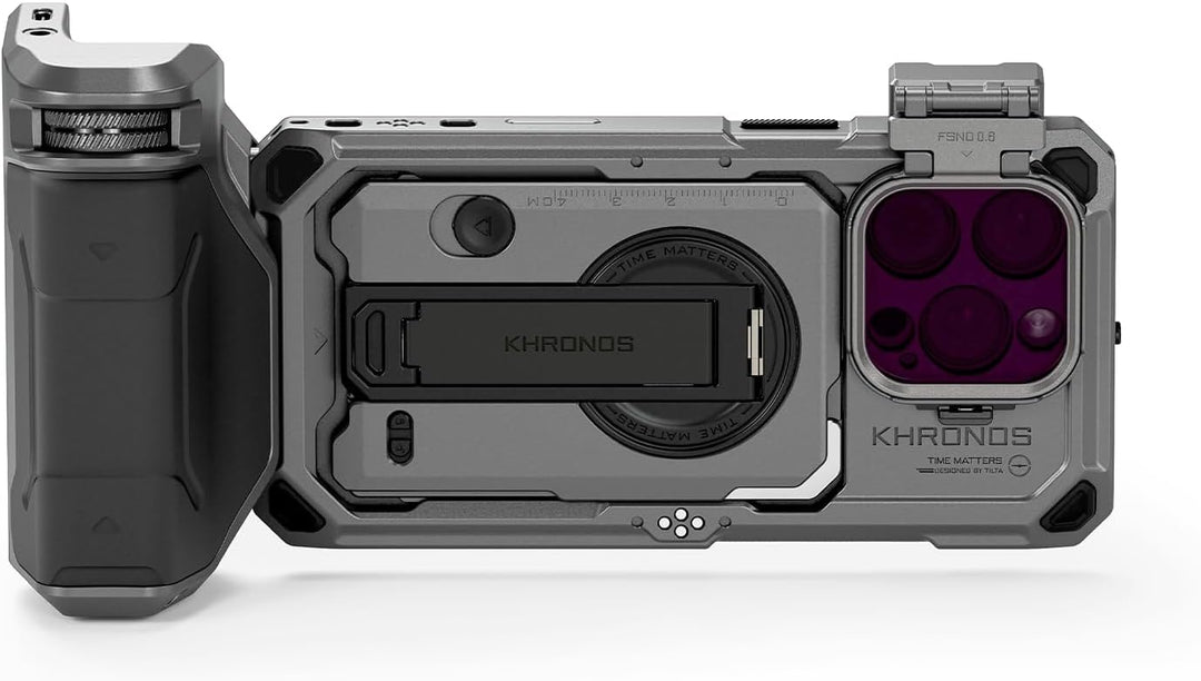 TILTA Khronos Handykäfig, kompatibel mit iPhone 16 Pro, Fokus-PD-Griff, Schnellentriegelung, magneti