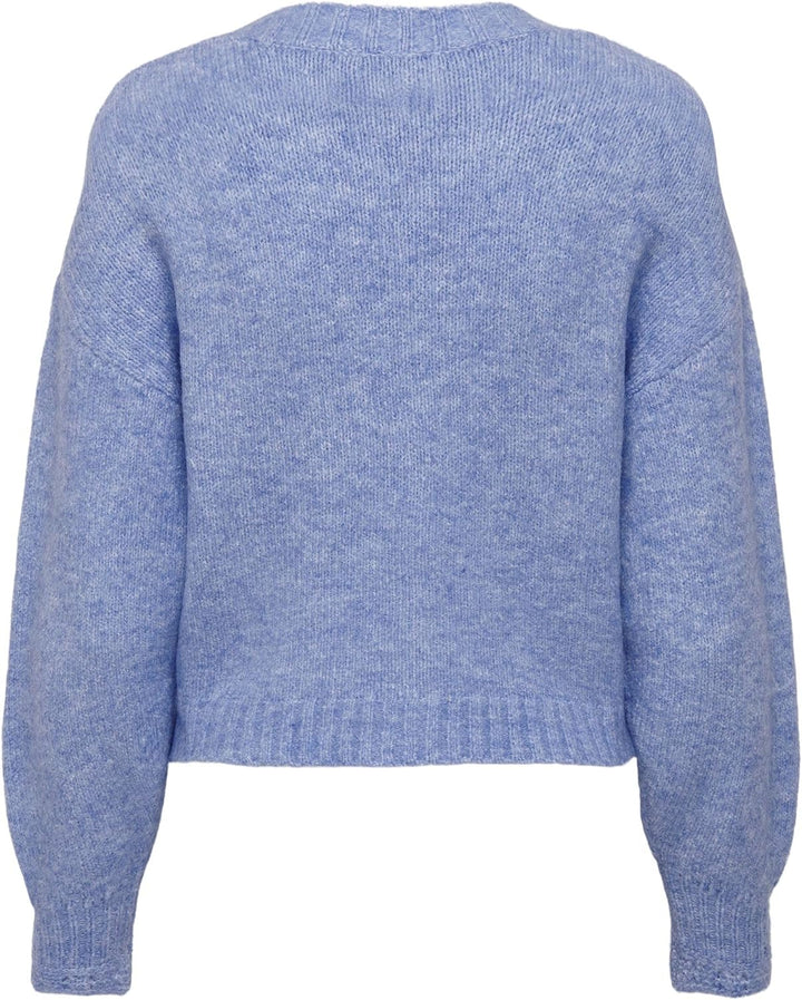 ONLY Damen Onlmarian Ls Cardigan KNT Strickjacke, Grapemist/Detail:melange