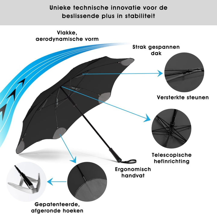 BLUNT Classic – Regenschirm & Sturmregenschirm – Winddicht bis 115 km/h – Automatisches Öffnen – Lei