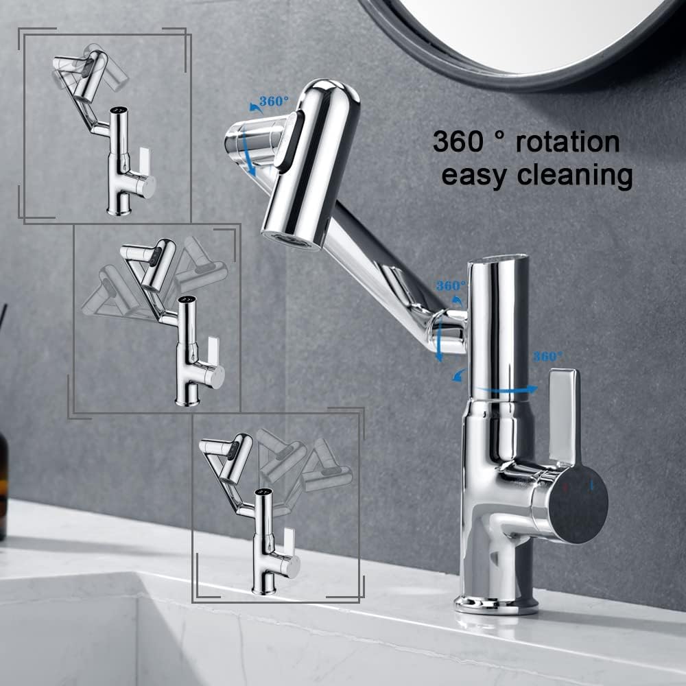 Smart Temperature Bathroom Wasserhahn, Einhebel-Badezimmer-Wasserhahn, Waschbeckenarmatur, Küchenarm