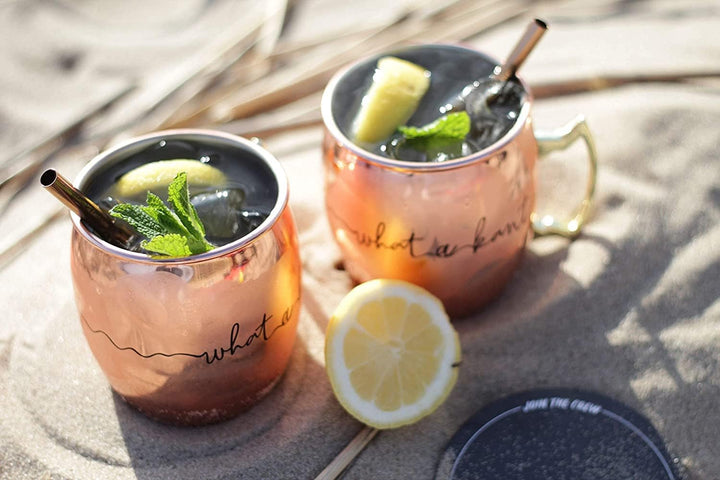 Whatakant - Moscow Mule Becher Set | 4er Flying Dutchman in Kupfer | 550 ml nachhaltige Kupferbecher