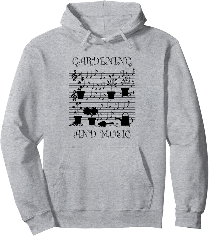 Gärtnern und Musiknoten Gartenarbeit Garten Pullover Hoodie