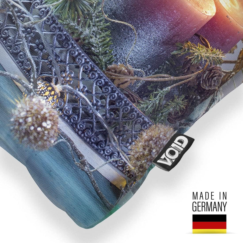 VOID Adventskranz Rentier Kissenbezug Kissenhülle Sofakissen Kissen Deko Weihnachten Winter Weihnach