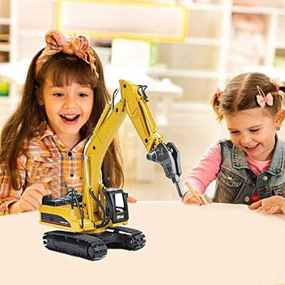 VGEBY1 Bagger Spielzeug für Kinder, Baustellen Fahrzeuge Montage Construction Bagger Modellauto Spie