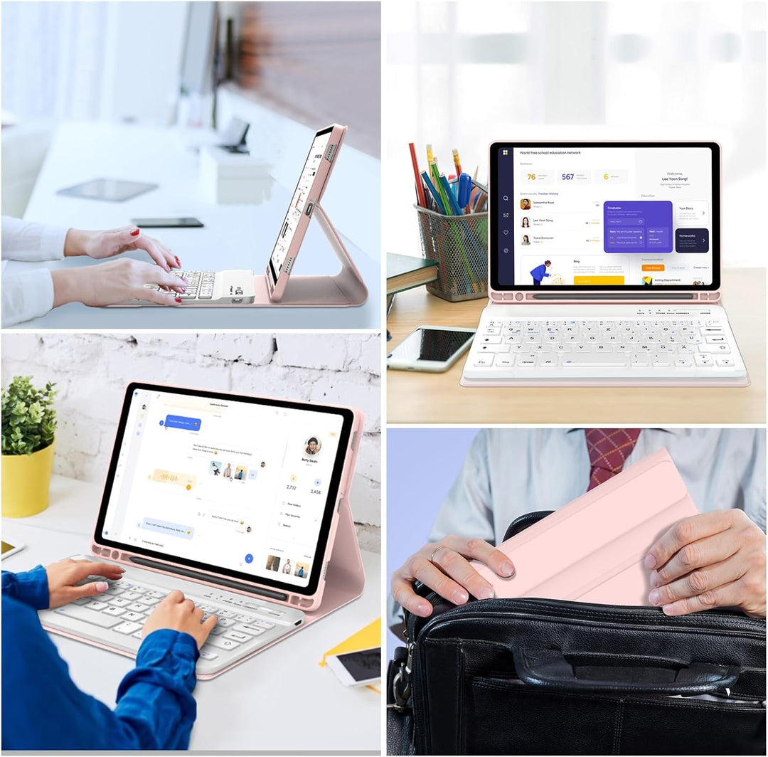 IVEOPPE Hülle mit Tastatur für Samsung Galaxy Tab A9 8.7", Tastatur für Samsung Tablet A9 2023, Magn