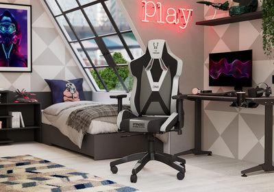 Woxter Stinger Station Master One - Gaming Chair Büro-Schreibtisch (Gamer, Stahlwelle, Ergonomie, Ar