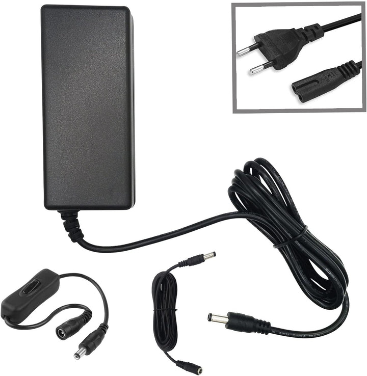 MyVolts 12V EU-Netzteil kompatibel mit Denon DJ SC Live 4 DJ Controller - mit Verlängerungskabel und