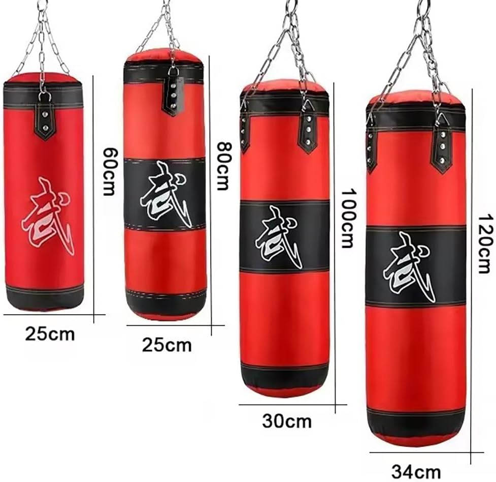 Boxsack Hängend, 15-in-1 Heavy Duty Boxsack, PU-Material Mit dickerer Kette kann 360° gedreht werden