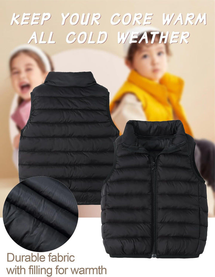Happy Cherry Kinder Winterweste Gefütterte Stehkragen Weste Winddicht Ärmellose Jacke Baby Warme Ste