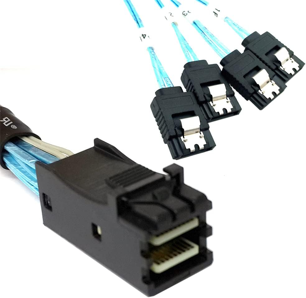 xiwai Interner Mini SAS HD SFF-8643 Host auf 4 SATA 7pin Target Festplatte 6Gbps Datenserver Raid Ka