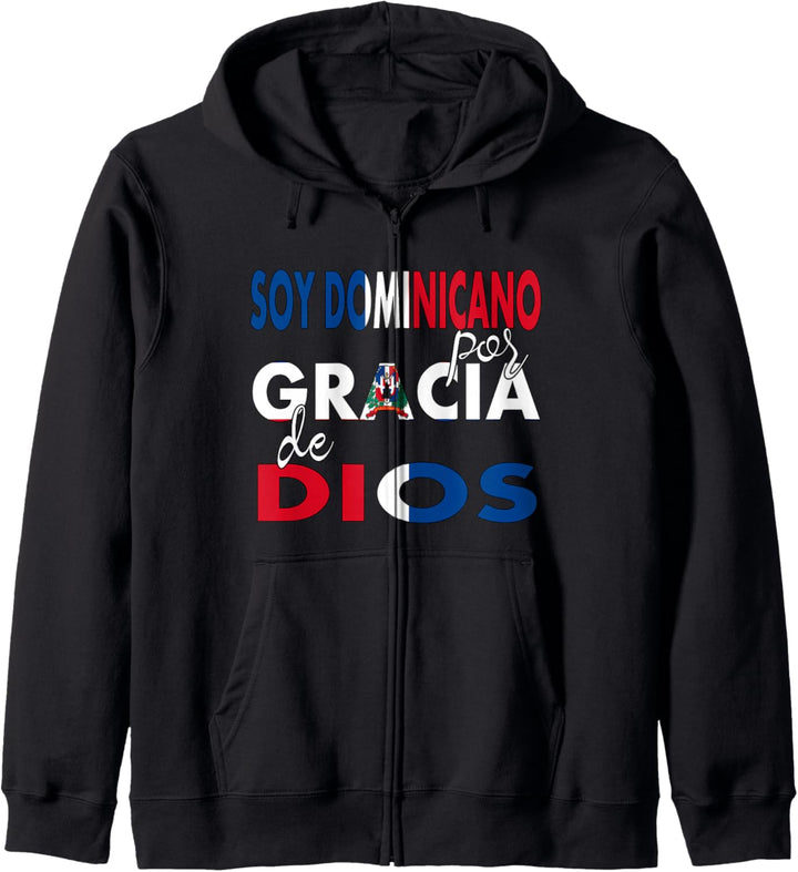 Soja Dominicano Gracia De Dios Camiseta Republica Dominicana Kapuzenjacke
