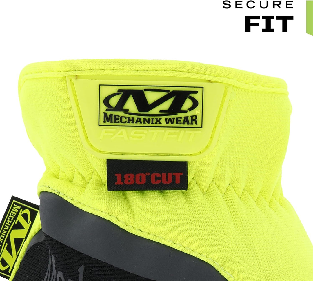 Mechanix Wear FastFit® E5 Handschuhe (Medium, Schwarz/Fluoreszierendes Gelb) M (1er Pack), M (1er Pa