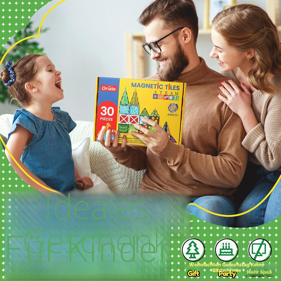 Oriate Magnetspiel Jungle Animal Magnetische Bausteine, Magnetspiel Tiere Magnetbausteine Kinder, Mo