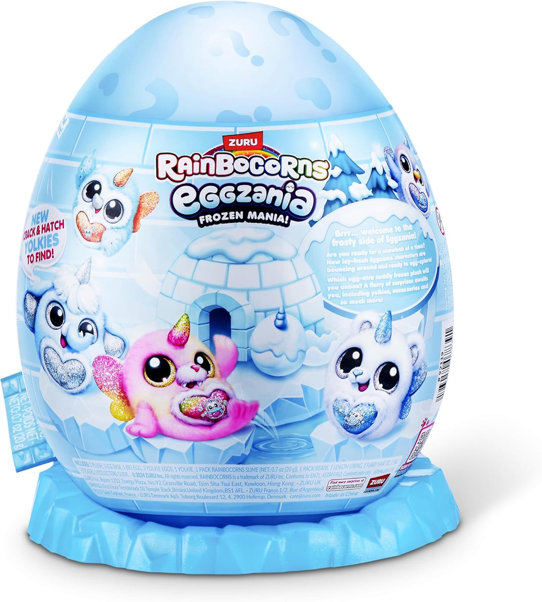 Rainbocorns Eggzania Frozencorn Mania (FROSTINE) von ZURU, Plüschspielzeug zum Sammeln für Mädchen a