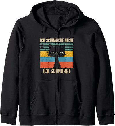 Ich Schnarche Nicht Ich Schnurre - Schlafshirt Katzen Pyjama Kapuzenjacke