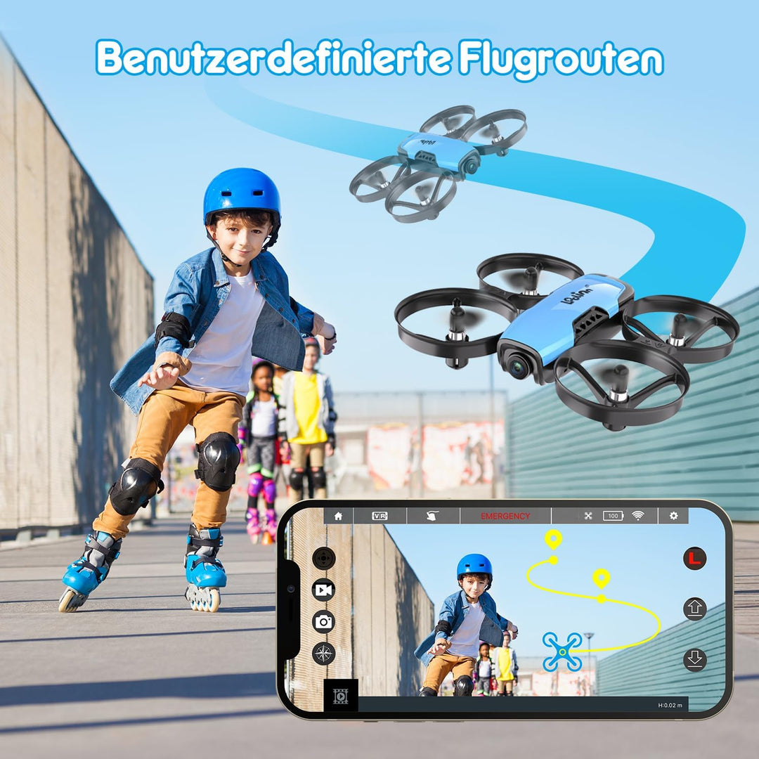 Loolinn | Drohne mit Kamera als Geschenk für Kinder - Mini Drohne Ferngesteuert mit Video & Fotos, S