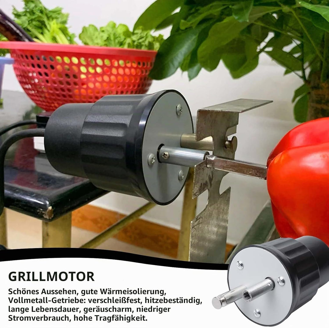 GOMETY Grillmotor, Elektromotor Grill Barbecue Motor DC 220V-240V Outdoor BBQ Drehmotor für Braten R