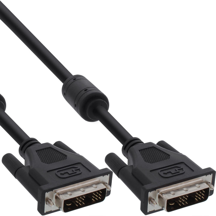 InLine 17765 DVI-D Kabel, digital 18+1 Stecker / Stecker, Single Link, 2 Ferrite, 5m