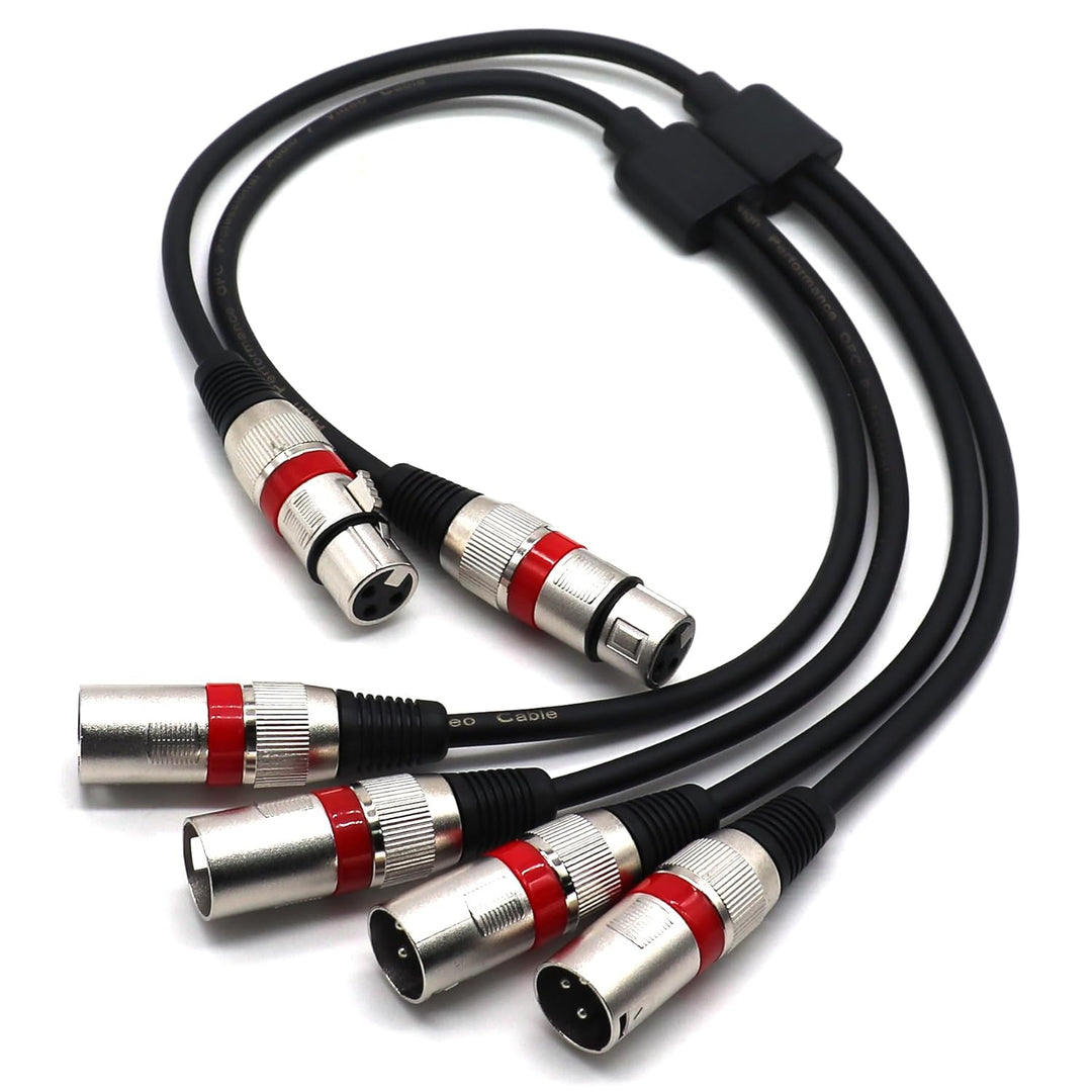 SiYear Ausgewogenes XLR-Splitter-Kabel – Buchse auf Dual-Stecker, 3-Polig, Patch-Y-Kabel, Mikrofon-S