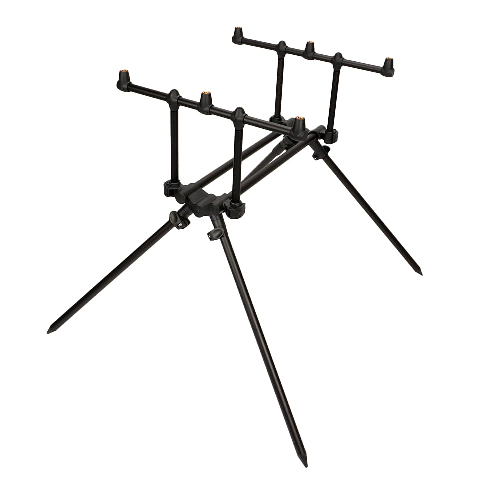 Hirisi Tackle Rod Pod Rutenhalter – 3 Ruten oder 2 Ruten wählbar, – Aluminium Rutenständer mit Tasch