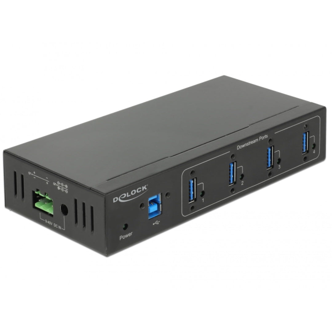 Delock 63309 Externer Industrie Hub 4 x USB 3 Typ-A mit 15 kV ESD Schutz