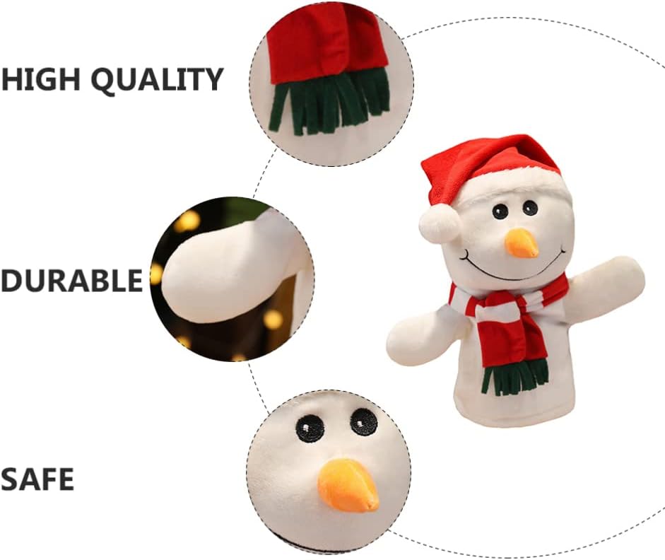 Toyvian Schneemann Fingerpuppe, Weihnachts Spielzeug Kinder Plüschpuppe Rentier Schneemann Handpuppe