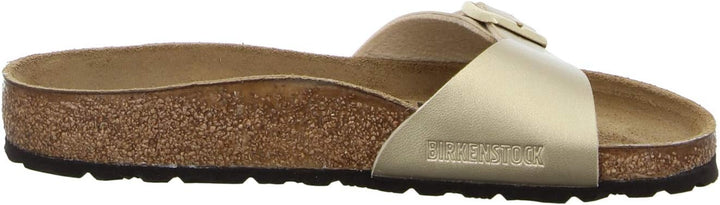 Birkenstock Classic MADRID BF-NUBUK Damen Pantoletten 37 EU Gold, 37 EU Gold