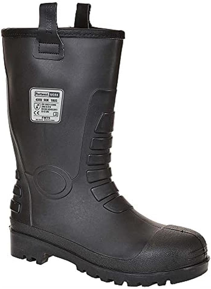 Portwest Neptune Rigger Sicherheitsstiefel S5 CI, Grösse: 38, Farbe: Schwarz, FW75BKR38 Schwarz 38 E