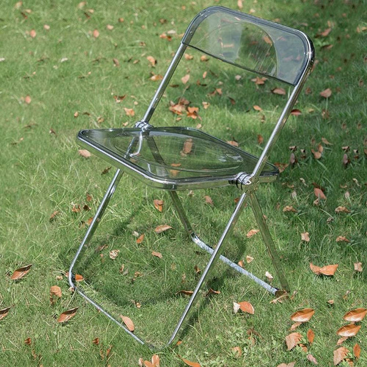 THINFAR Transparenter Klappstuhl für Bankett, Konferenz, Party, starker Obust, Rahmen aus Metall, Ac