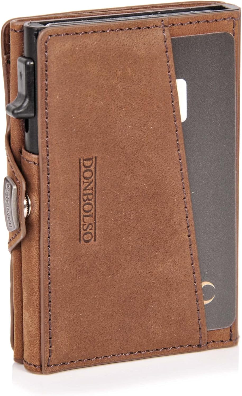 DONBOLSO Wallet Flip I Slim mit Flipcase I Leder Geldbeutel mit RFID Schutz I Schmale Geldbörse mit
