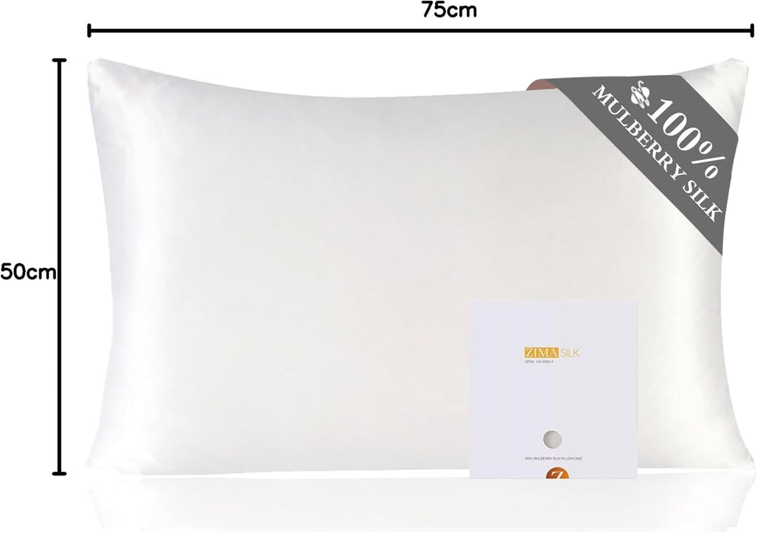 ZIMASILK Kissenbezug, 100% Mulberry-Seide, 19 Momme Seide, für Haut und Haar, auf beiden Seiten, 1 S