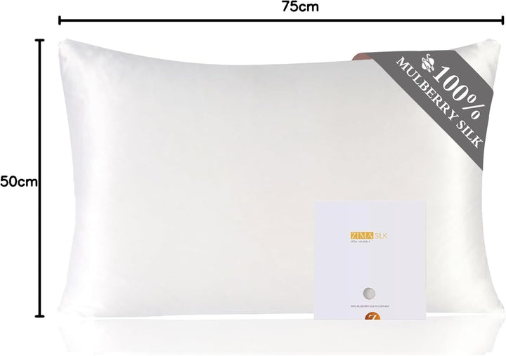 ZIMASILK Kissenbezug, 100% Mulberry-Seide, 19 Momme Seide, für Haut und Haar, auf beiden Seiten, 1 S