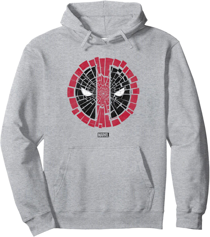 Marvel Deadpool Cracked Black Pullover Hoodie