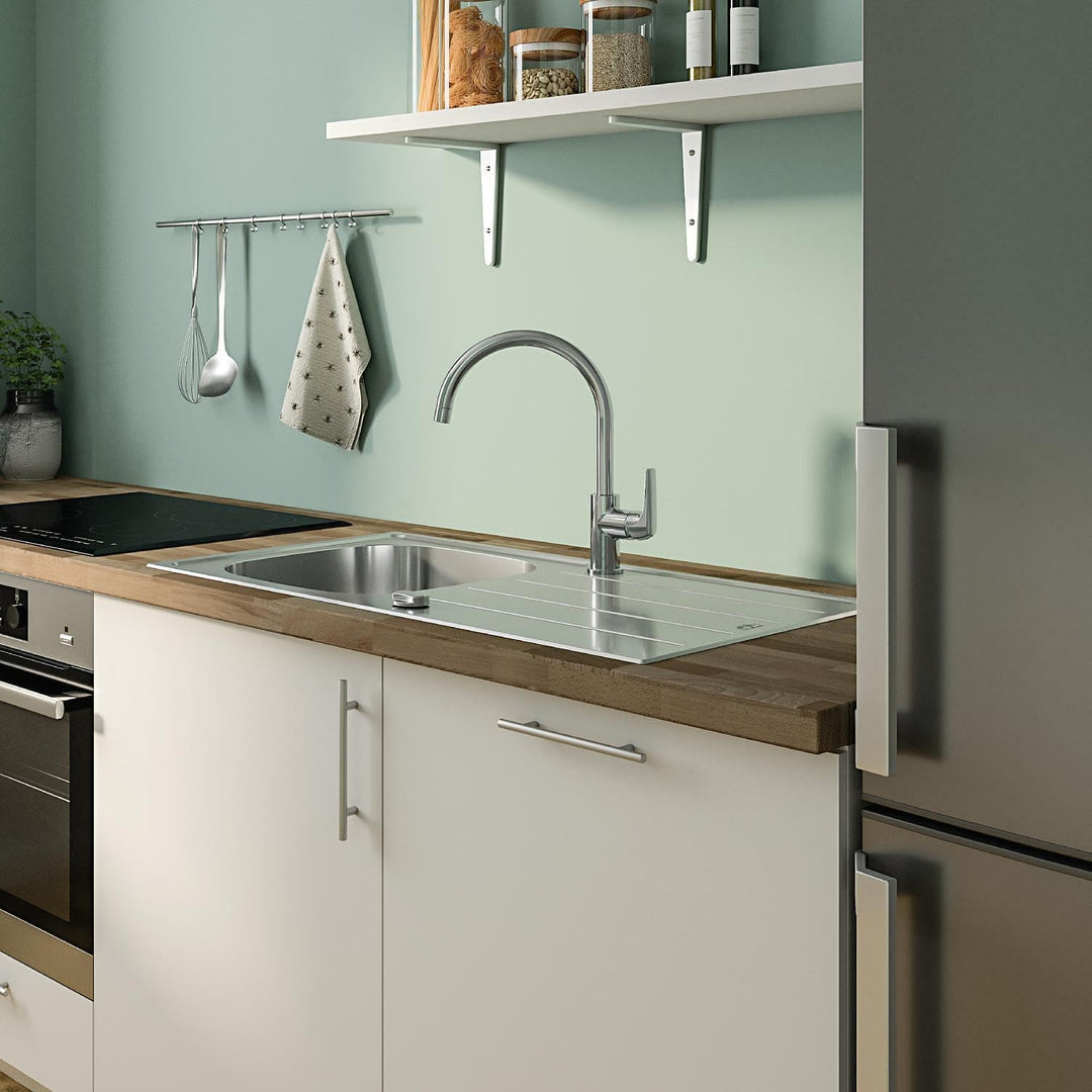 GROHE Start Flow - Einhand-Spültischbatterie (Einlochmontage, hoher Auslauf mit Mousseur), chrom, 31