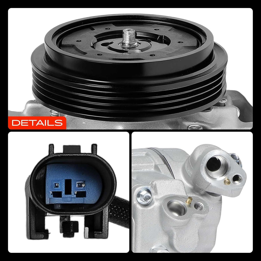 Frankberg Klimakompressor Klimaanlage Kompatibel mit 5er E60 540 545 550 4.0L-4.8L 2003-2009 5er Tou