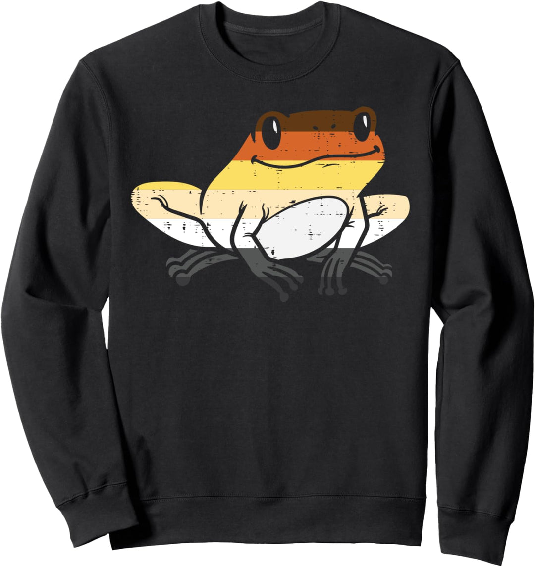 Frog Animal Funny LGBTQ Gay Bear Flag Gay Pride Men Sweatshirt