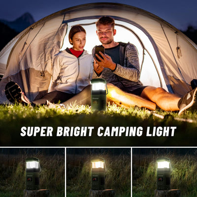 Libovgogo Wiederaufladbare LED Campinglampe, 3 Lichtmodi, IP65 wasserdichter Bluetooth Lautsprecher,