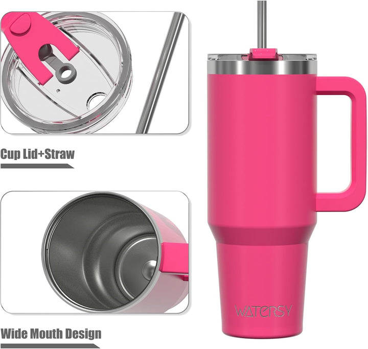 WATERSY 40oz Kaffeebecher to Go Thermobecher Doppelwandiger Edelstahl Vakuum Auslaufsicher Trinkbech