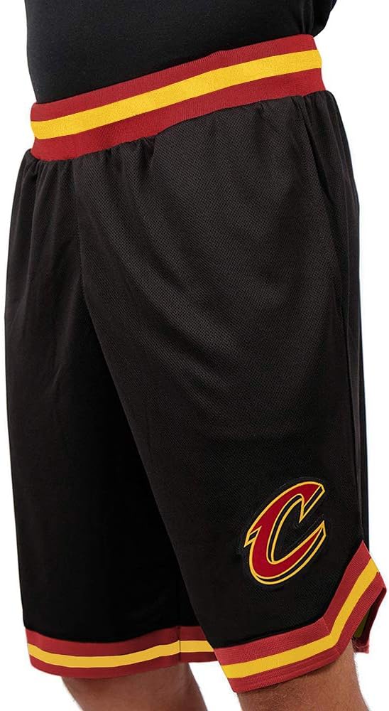 Ultra Game Herren Gewebte NBA Woven Team Logo Poly Mesh Basketball Shorts Denver Nuggets L Teamfarbe