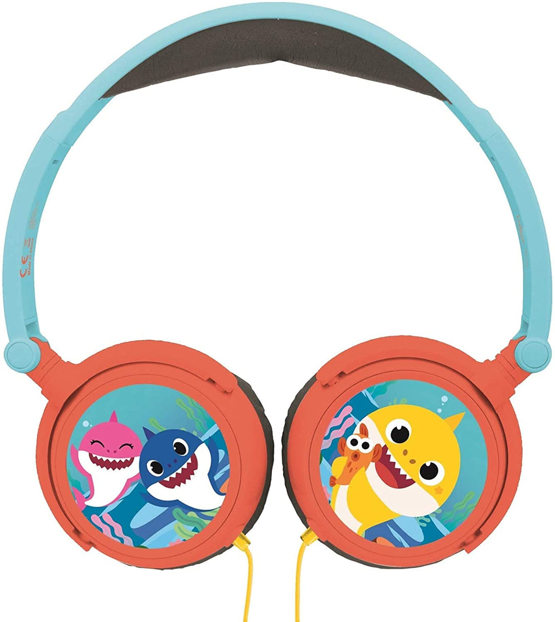 Lexibook, Baby Shark, Stereo-Kopfhörer, kindersichere Lautstärke, klappbar und einstellbar, blau/ora