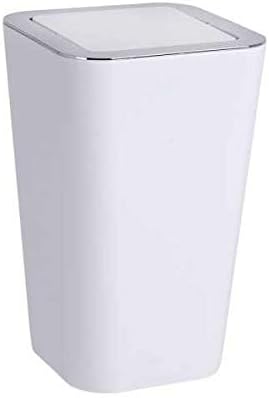 WENKO Schwingdeckeleimer Mod. Candy 2er Set in elegantem Weiss aus hochwertigem Kunststoff mit 6 Lit