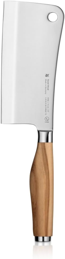 WMF Grand Wood Chinesisches Hackmesser 29 cm, Holzgriff, Made in Germany, Olivenholzgriff, Messer ge