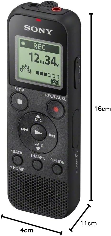 Sony ICD-PX370 Digitaler Mono Voice Recorder mit integriertem USB (Diktiergerät, MP3 Aufnahme, 57 St