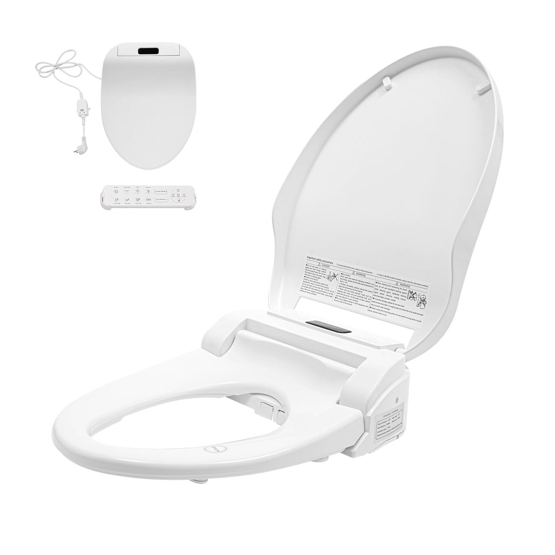 Smart Toilettensitz mit Temperaturanzeige,Elektronisches Toilettendeckel mit seitlichem Bedienelemen