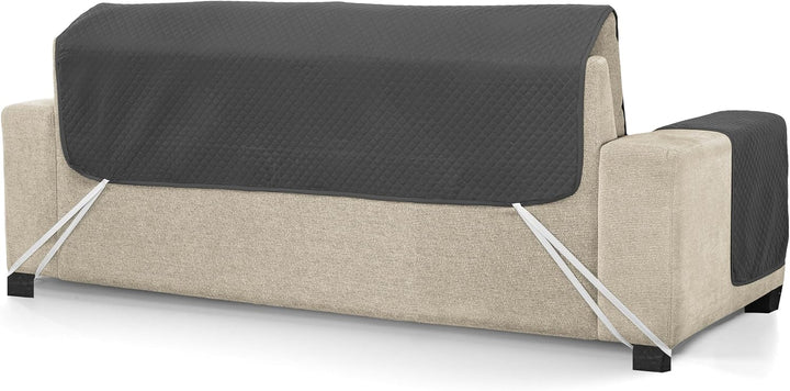 Martina Home Diamond Sofabezug, Polyester, Anthrazit/Schwarz, 4 Plätze Anthrazit/Schwarz 4 Plätze, A