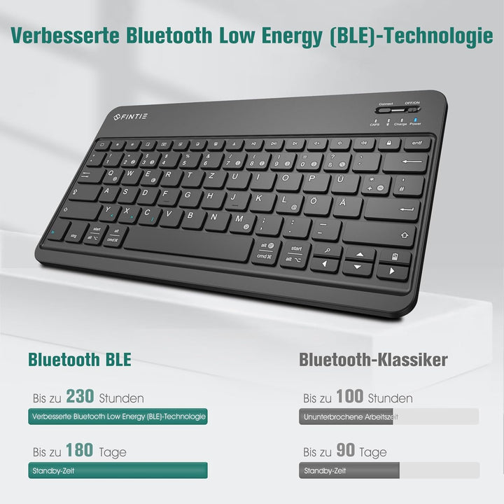 FINTIE Hülle mit Tastatur für iPad Air 13 Zoll M4/M3/M2 (2026/2025/2024), Soft TPU Rückseite Gehäuse