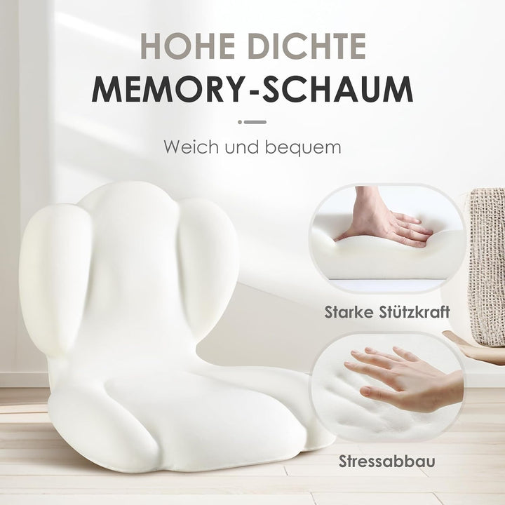 FLORICH Sitzkissen Orthopädisch und Lendenstützkissen Memory-Schaum Ergonomisches Sitzkissen einteil