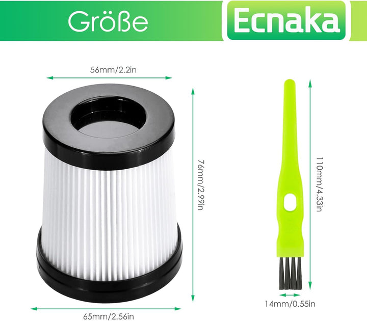 4 Stück Ersatzfilter für Lubluelu 202 HEPA-Filter für Oraimo OSV-102,für Besswin W26,für VacLife VL7